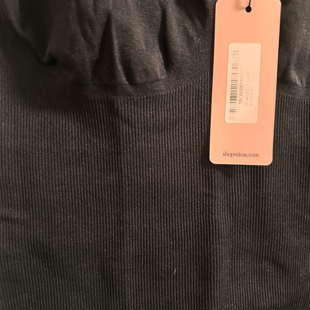 Micas Black Ribbed Bodysuit - SEE MEASUREMENTS - Picture 10 of 11